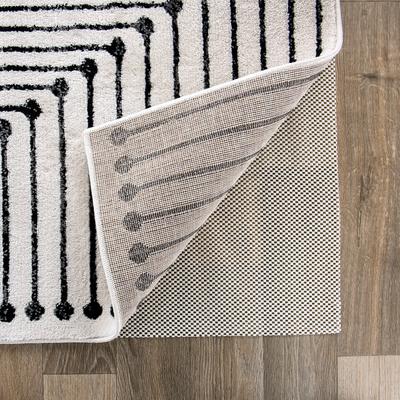 World Rug Gallery Cushioned Non Slip Rug Pad for Hard Surfaces - Beige