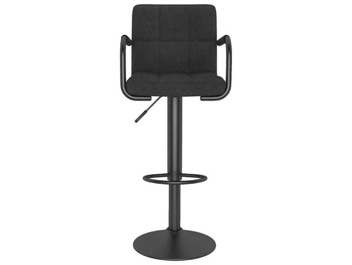 Elegant Tabouret de bar Noir Tissu - Chaise Bar Haute(1parcel)47768
