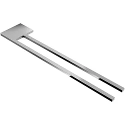 kalb   Handtuchhalter Slim mit zwei Stangen für Waschtisch, Chrom, Aluminium, Länge: 400mm, Höhe: 6mm, Tiefe: 80mm