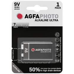 AgfaPhoto Ultra 6LR61 9 V Block-Batterie Alkali-Mangan 9 V 1 St. 110-851808
