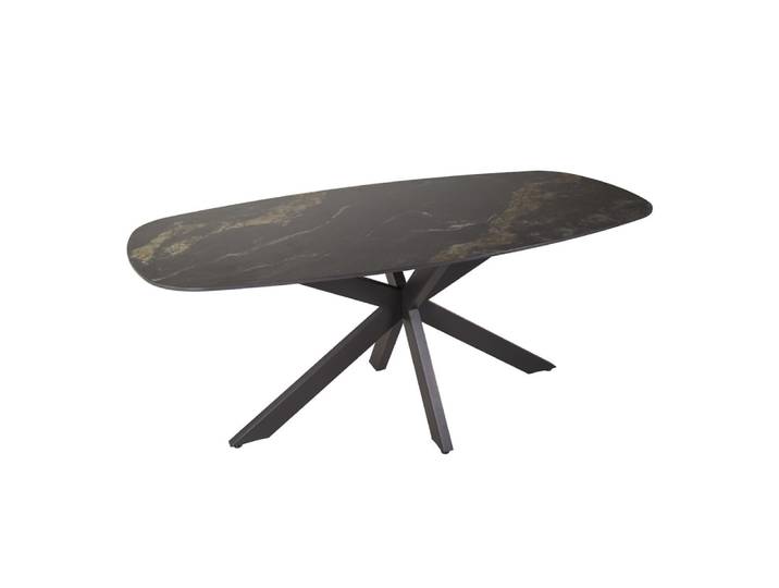 Table de repas en céramique noire l180