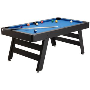 Winsport Billardtisch Miami, Set, blau, 185 x 105 x 82 cm, Pool-Billard, mit Einfalltaschen, Holz-Spielfläche, 5 ft