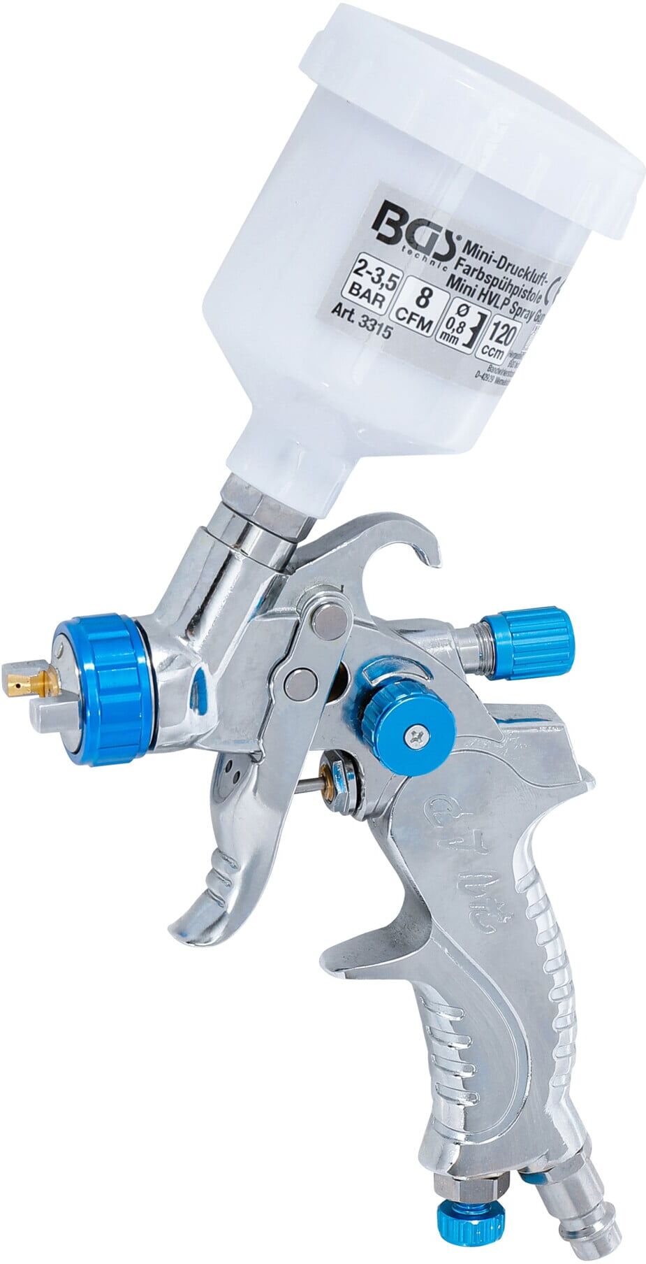 BGS Mini-Druckluft-Farbsprühpistole 120 cm³ ; BGS technic (3315)