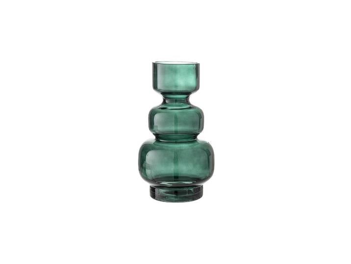 Vase en verre vert, à poser, géométrique, minimaliste, style nord