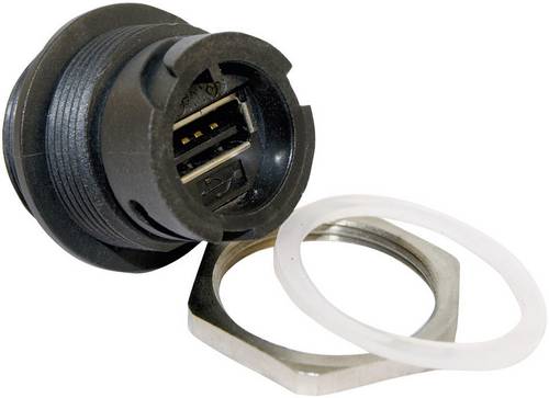Conec USB 2.0 Einbaugehäuse-Set Buchse, Einbau 17-200001 Bajonettverschluss ohne Schutzkappe 17-200001 Inhalt: 1St.