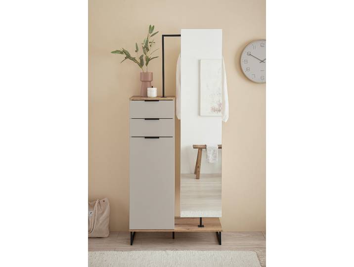 Colonne de salle de bain Emporia -miroir 78 x 200 x 35cm Beige/Cachemire