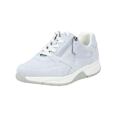 Sneaker GABOR "Gabor Sneaker Leder", Damen, Gr. 37,5, sky, Leder, Schuhe Sneaker
