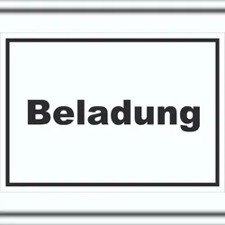 HB-Druck Beladung Schild mit Text Transport Fracht waagerecht A1 (594x841mm)