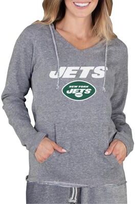 NFL Mainstream Women's Long-Sleeve Hooded Top (Size Medium) New York Jets, Cotton,Polyester,Rayon