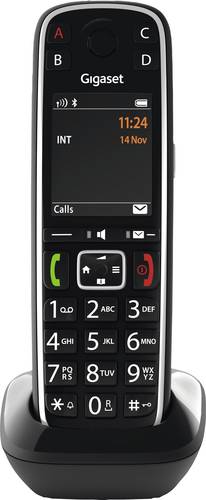 Gigaset E720HX DECT, GAP, Bluetooth Schnurloses Telefon analog Babyphone, Bluetooth, Freisprechen, für Hörgeräte kompatibel, inkl. Mobilteil, Op