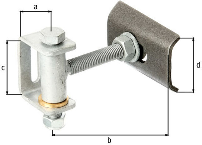 Charnière de porte 132x100x70mm STA brute GAH ; GAH Alberts (411343)