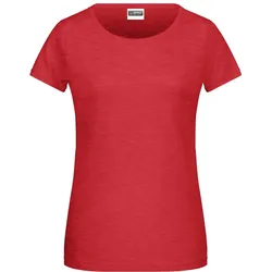 James & Nicholson Damen Bio T-Shirt 8007 carmine red melange XL