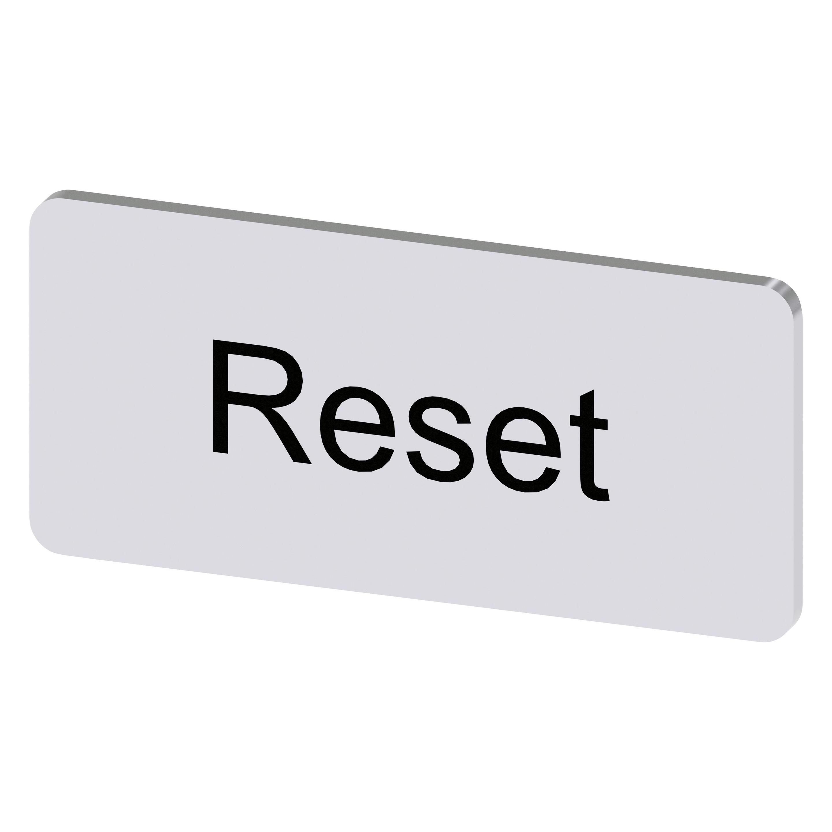 Siemens Bezeichnungsschild si rechteck RESET 3SU1900-0AC81-0DU0 (3SU1900-0AC81-0DU0)