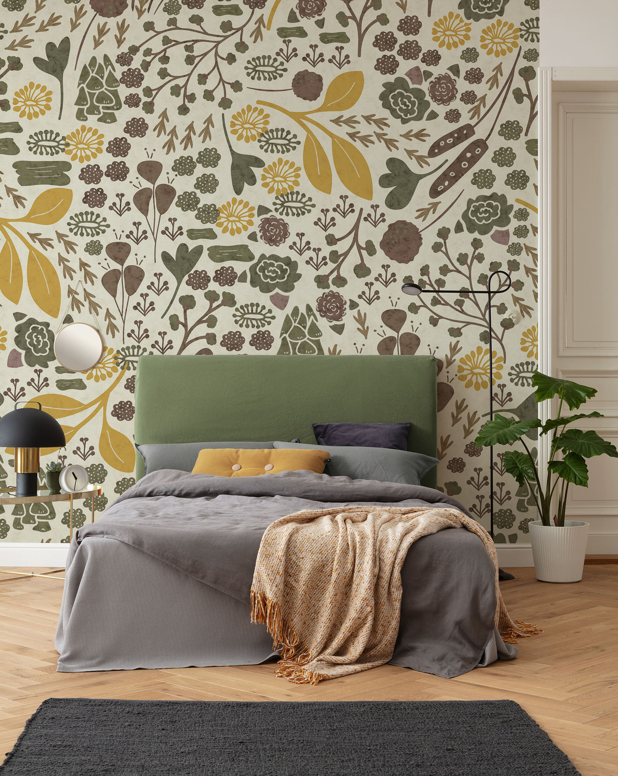 home24 Fotobehang Wild Fields Multicolour 250 x 250 cm