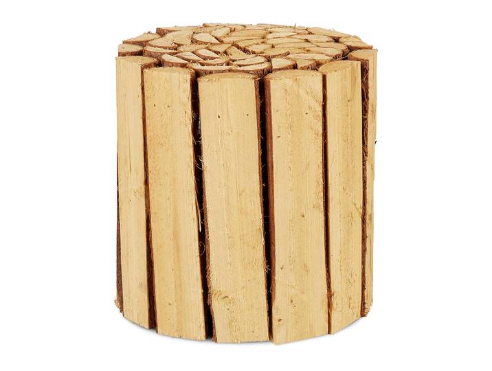Blumenhocker aus naturbelassenem Tannenholz, Pflanzenständer natur, H 20,5 x Ø 20 cm