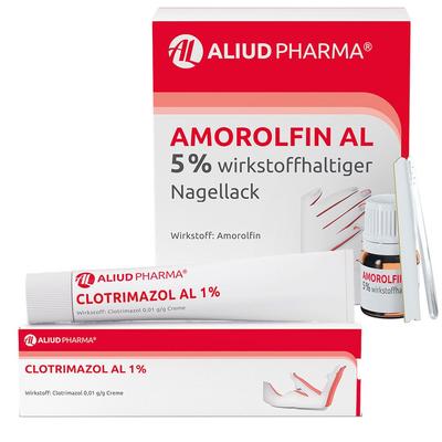 Amorolfin AL 5% wirkstoffhaltiger Nagellack & Clotrimazol 1% Creme 1 St Set