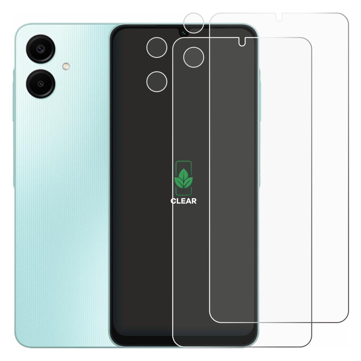 ScreenLeaf Schutzfolie für Samsung Galaxy A06 5G (Display+Kamera) Displayschutz Display Schutz Folie Klar (2 Stk., Samsung Galaxy A06) (6159019)