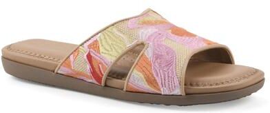 Women's Frankly Slide Sandal by Cliffs in Pink Multi Raffia (Size 7 M)