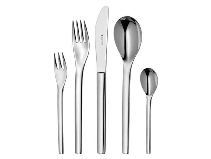 Auerhahn Vengo Besteck Set 6 Personen, 30-teilig, Edelstahl Cromargan poliert, Monobloc-Messer, spülmaschinengeeignet, rostfrei