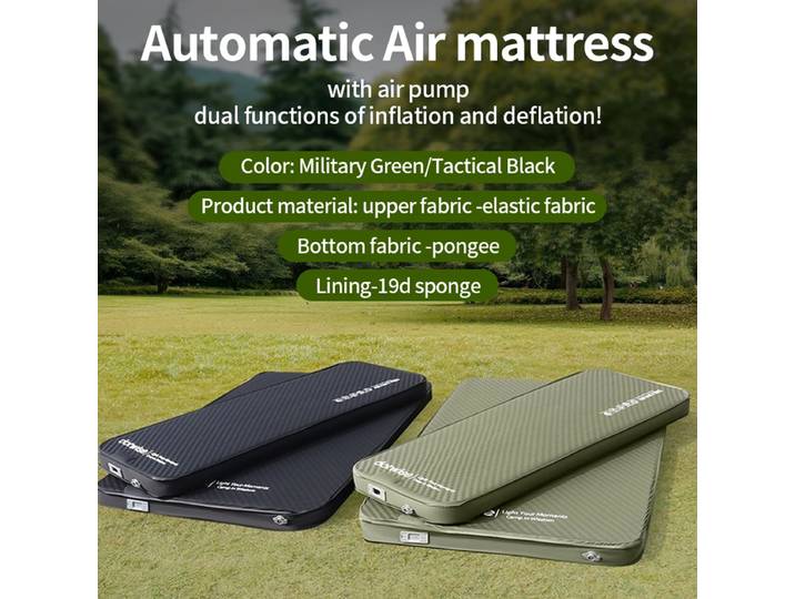 Matelas pneumatique de camping DOTWISE avec pompe intégrée, coussin auto-gonflant, lit gonflable pour tente extérieure, épaisseur 10 cm, tapis de couchage double