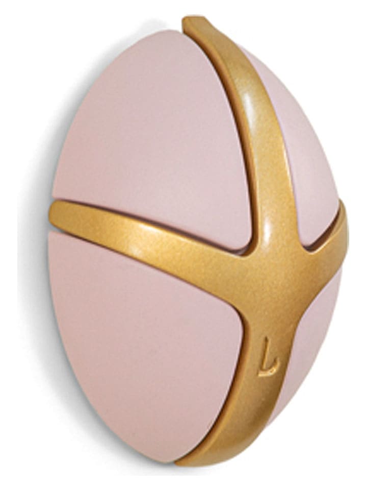 Spinder Design Garderobenhaken ''Tick'' in Rosa/ Gold - (B)7,5 x (H)9,5 x (T)3,5 cm - onesize