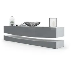 LOWBOARD City Fronten in Grau Hochglanz