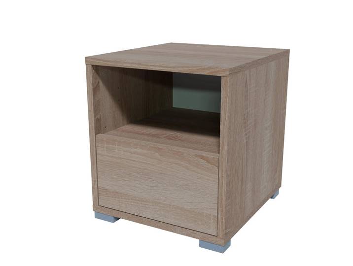 BADEDU VEER Regal 35 cm breit, Braun, 2 Fächer mit Tür