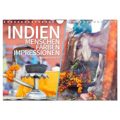 INDIEN Menschen Farben Impressionen (Wandkalender 2026 DIN A4 quer), CALVENDO Monatskalender