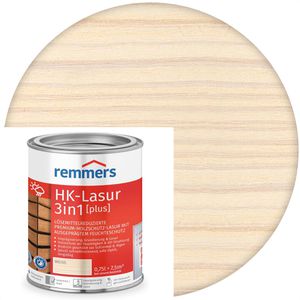 Remmers Holzlasur HK-Lasur 3in1 plus, 0,75l, außen, wetterfest, weiß