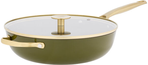 Stellar Cast Light 3L Cast Iron Saute Pan Green/Brushed Gold 3L
