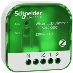 Schneider Electric CCT5010-0003 Wiser UP-Dimmaktor, Schalten und Dimmen, Wiser Home, Quick Home Connect Funkverbindung, 230V AC, 200W, Multiwire
