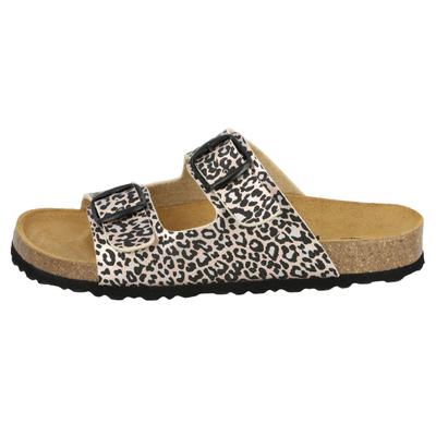 Pantolette LICO "Pantolette Bioline Leo", Damen, Gr. 38, rosa, Synthetik, Schuhe Pantolette