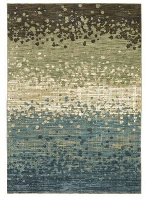 Style Haven Raphael Abstract Ombre Blue/ Brown Mixed Pile Area Rug