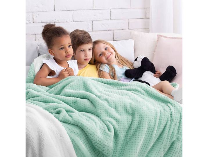 Plaid Leepy 130 x 180cm Vert/Menthe Tissu
