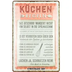 Nostalgic-Art Blechschild 20 x 30 cm"Küchen-Regeln"