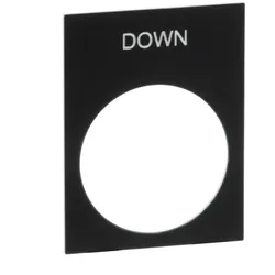 Schneider Electric ZB2BY2308 Beschriftung, 30x40mm, schwarz, NACH UNTEN  - 10 Stück