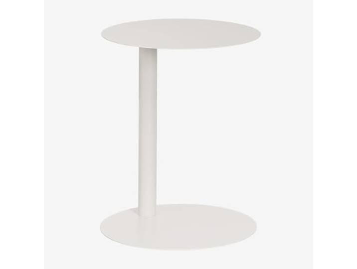 SKLUM Runder Beistelltisch aus Stahl (Ø40 cm) Yannik Gardenia Weiß