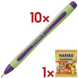 Schneider 10x Fineliner »Xpress« 1900 inkl. Fruchtgummi »Goldbären« 175 g violett