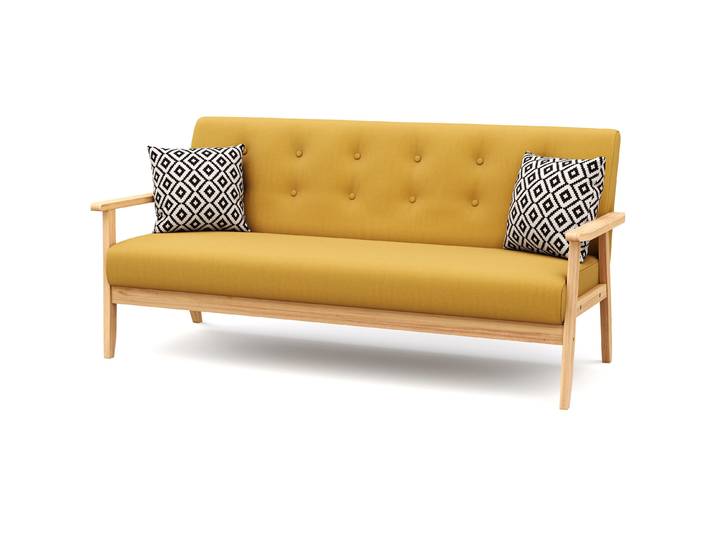 Sofa EDDY 3-Sitzer gelb