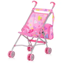 Chipolino Puppen-Zubehör-Set 3in1 Trixy Buggy Hochstuhl Tasche Laufstall faltbar rosa