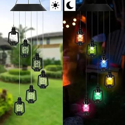 Uplifted Finds Solar Wind Chime Kerosene Lamp Retro Hanging Lantern For Garden And Porch Decoration Solar Wind Chime Kerosene Lamp Retro Hanging Lantern For Garden And Porch Decoration
