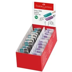 Faber-Castell 24er-Pack Aufsteck-Radiergummi »Grip 2001 Eraser CAP« rosa