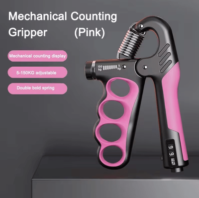 Uplift Curations Grip Strength Hand Exerciser Adjustable Wrist Expander For Hand And Forearm Strength mechanical Pink