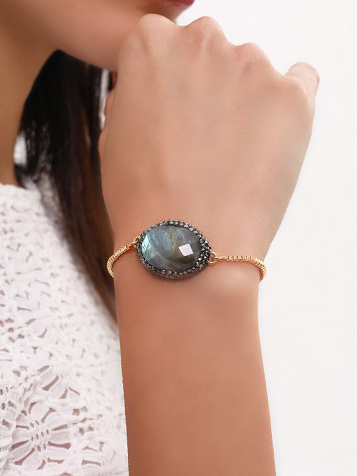 L'Atelier de Gaia Vergold. Armband mit Edelsteinen - onesize