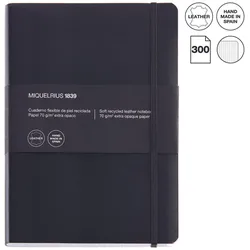 MIQUELRIUS Leather Notizbuch ca. DIN A5 kariert, Anzahl der Seiten:  300