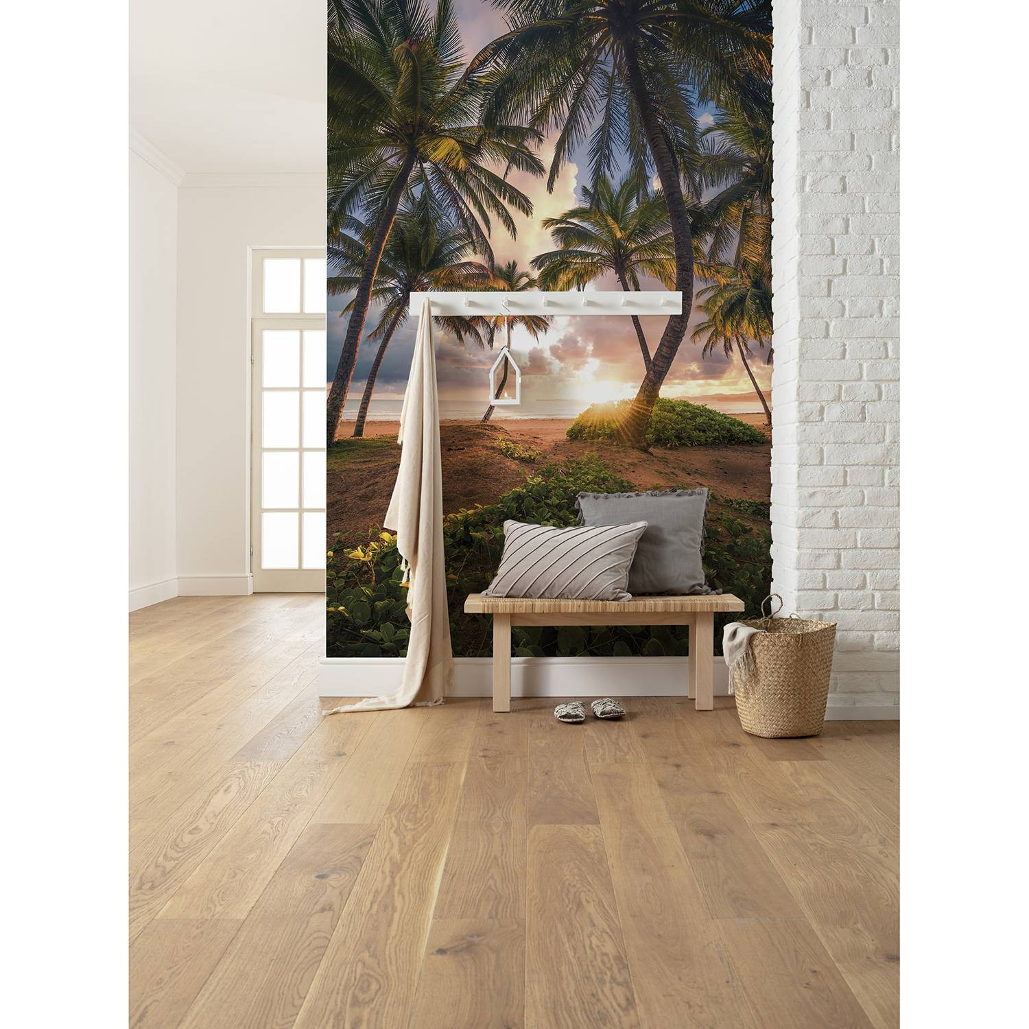 home24 Fotobehang Vertical Paradise Multicolour B: 200 cm, H: 280 cm