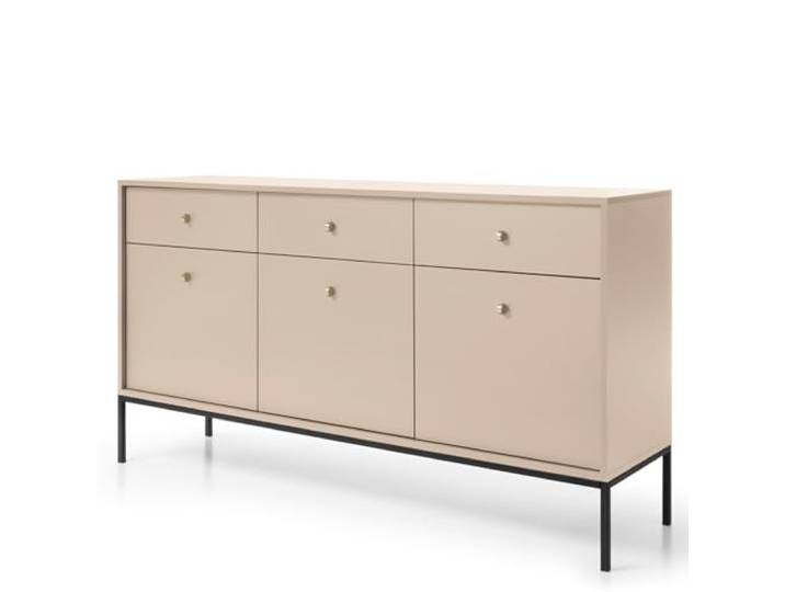 Kommode MONCTON MKSZ154 H5 R3 Beige 154x83x39 cm Kommode MONCTON MKSZ154 - Beige - Metallgriffe - 3 Schubladen - Breite 154 cm, Höhe 83 cm, Tiefe 39 cm