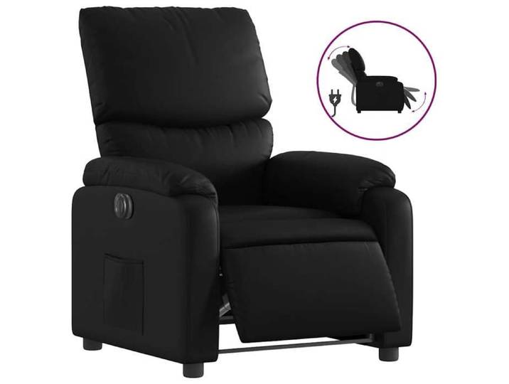 NEUF 2026  CHIC Fauteuil/Chaise inclinable SWEETY Moteur électrique Noir Similicuir 75x99x99 cm FF2864