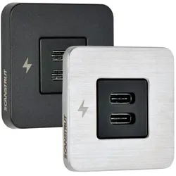 Scanstrut TILE - USB-C / USB-C Ladegerät für 12/24V silber