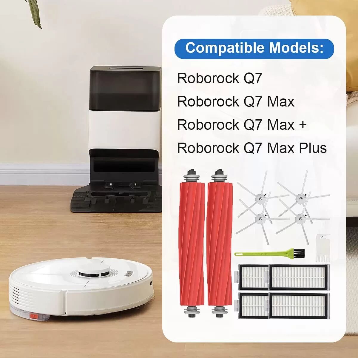 INF Ersatzteile für Roboterstaubsauger der Xiaomi Roborock Q7/Q7 Max-Serie